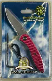 Smith & Wesson Pocketknife - Single Blade - Model CK107RDCP - Lifetime Warranty