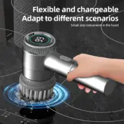 Rechargeable Spin Scrubber Electric Turbo Scrub Cleaning Brush with 5 Head Kit