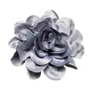 Stylish Lapel Flower Accessory Fashionable Satins Flower Brooch Pin Collar Pin Ornament for Fashion Enthusiasts Gray