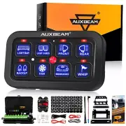 AUXBEAM 8 Gang Switch Panel LED Light Bar Electronic Relay System Boat Marine RV (for: Toyota)
