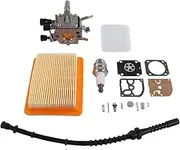 TOOLSGO Trimmer Carburetor Set Sparking Plug Air Filter Fuel Line Gasket Accessories Weeder Carburetor Kit Compatible with STIHL FS120 for Replacement