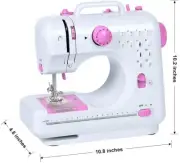 Mini Multifunction Household Sewing Machine Pink Accents FHSM-505 NEW NIB