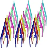 30Pcs Small Eyebrow Tweezers Plastic Brow Shaping Tools for Men and Women Ergonomic Design for Easy Makeup Application for Personal Professional Use