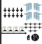 Drip Irrigation Parts,Adjustable Automatic Drip Irrigation Kits | Lawn Watering Equipment for Greenhouse Farm Farmland Raised Bed Potted Plant Flower