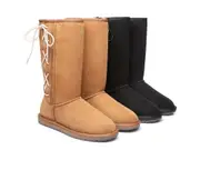 Australian Shepherd® UGG Boots Australia Premium Double Face Sheepskin Tall Side Lace Up
