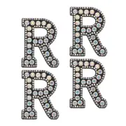 10Pcs Iron on Letters Patches, 5.5cm Self Adhesive Patches for Bags(Black)