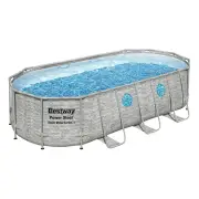 Swimming Pool 549x274x122cm Steel Frame Above Ground Pools Filter Pump Ladder 13430L