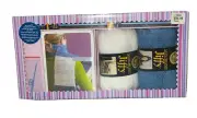 Lion Brand Knitting Box NIOP,Comes W/2Balls Jiffy Yarn,Needles,Instructions&More