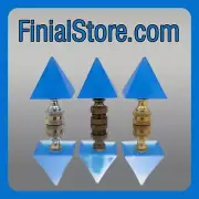 Handmade Resin Pyramid Lamp Finial Subtle Glow/Dark Brass/Nickel/Antique Bases