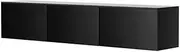 Artiss Floating Entertainment Unit TV Cabinet High Glossy Black 3 Cabinets 200CM