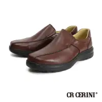 在飛比找momo購物網優惠-【CR CERINI】雙縫線舒適耐磨懶人休閒鞋 棕色(CR2