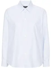 [A.P.C.] A. P.C.-Camicia Boyfriend Loose Fit In Cotone Con Logo-Donna 40 FR