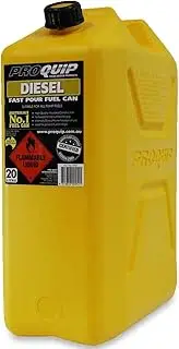 PROQUIP 20L Yellow Plastic Diesel Jerry Fuel Can with Pourer TRUSTED BRAND