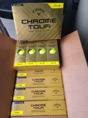 Callaway Chrome Tour Yellow 2024 Golf Balls - READY TO SHIP!