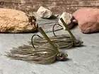 Green Pumpkin - 2 Pack - Swim Jig Bass Fishing Jig Lure