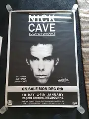"Nick Cave". Rare and Original, Australian Silk Screen Vintage Poster. 2000.