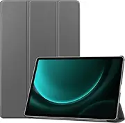 [YKNIUFLY] Case for Samsung Galaxy Tab S9 FE Plus, PU Slim Cover, with Auto Sleep/Wake up Hard Trifold Stand Cover, Case for Samsung Galaxy Tab S9 FE Plus.(Grey)