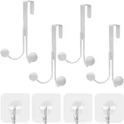 Metal Dual Door Hanger Hooks Towel and Coats Hooks for Home Kitchen Bathroom