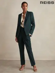 Reiss Green Jade Wool-Blend Slim-Fit Suit Trousers (F85191) | $310
