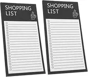 COSMEVIVI 2pcs Magnetic Grocery List Notepad Memo Pads with Unique Design for Refrigerator Easy Access to Shopping Reminders English Text for Organized Meal Planning