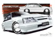 Commodore VK VK DIRECTOR ALPINE WHITE A1 STRETCHED CANVAS (HC03E)