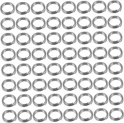 Toyvian 100Pcs Fishing Lure Connectors Durable Silver Rings for Fishing Enthusiasts Lightweight and Practical Accessories for Hooks and Baits