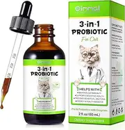 Probiotic for Cats, Natural Pet Probiotic, Pet Supplements, Supports Gut Health, Liquid Probiotic - 60 ml / 2 fl.oz