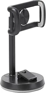 1 PC Suction Cup Rotating Mobile Phone Holder Stand Multifunctional Hook Rotating Phone Holder Holders Mount Smartphones Sucker Cellphone Holder General Phone Holder Plastic Black