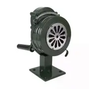 Air Raid Alarm Hand Crank Siren Aluminium Alloy 110dB Loud Alarm Air Raid Tornado Siren Horns Alarm for Emergency Air Raid Siren green