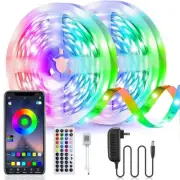 100ft LED Strip Lights RGB Bluetooth Color Change Remote