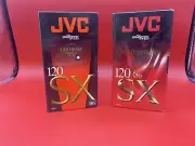 JVC SX Av Master T-120sx VHS Camcorder Blank 2× Cassette Tapes Sealed