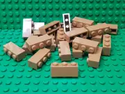 ** 25 CT LOT ** Lego NEW medium nougat 1 x 3 standard brick pieces Lot of 25