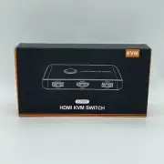 KVM Switch HDMI 2 Port Box, USB Switch Selector with 4 USB 2.0