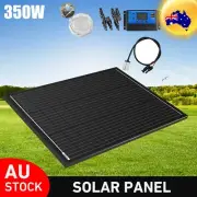 350W Fixed Solar Panel Kit 12V 350 Watt Mono Caravan Camping Charging Controller