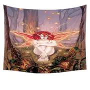 Fairytale Magical Forest Ember Fairy Tapestry