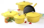 Member's Mark 9-Piece Enamel Cast Iron Set (Assorted Colors)