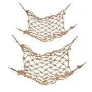 Bird Hemp Rope Net Parrot Swing Climbing Ladder Parakeet Hanging Perch Hammock