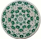 2' White antique pietra dura Marble Table Top Coffee Side Inlay Home Decor