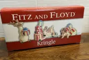 Fitz And Floyd Kringle 19/1494 Reindeer Tumblers Deer Figurines Christmas Winter