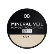DB Cosmetics Mineral Veil Powder Foundation Face Makeup SPF 25 Light 15g