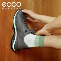 在飛比找Yahoo!奇摩拍賣優惠-ECCO愛步夏季透氣休閑鞋 真皮防滑運動鞋男款 適動360 
