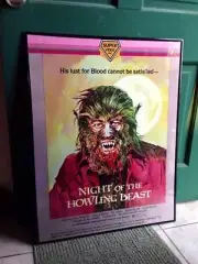 BASIL GOGOS SUPER VIDEO VHS NIGHT OF THE HOWLING BEAST POSTER 24 x 36" NASCHY