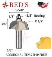 Tideway Carbide Pro LC07031608 1/2" Radius Classical Cove 1/2" shank router bit