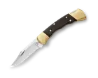 Buck Knives Ranger Finger Groove Folding Knife With Leather Sheath 112BRSFG BRAN