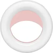 Phone Selfie Ring Light Fill Light Dimmable Clip-On Circle Ring Light with Cold/Natural/Warm Lights for Makeup Selfie Video P graphy Live Streaming Pink Pink One Size