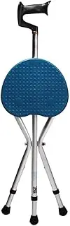 Walking Stick with Ergonomic Grip, Dual-Purpose Multifunctional Crutch Chair, Anti-Slip Elderly Walking Cane, Easy to Store