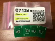 4 x Toner Chip for OKI C712dn, C712 Printer Refill (46507604 - 7601)