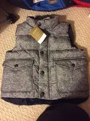 NWT GAP ColdControl Max puffer vest Warmest Primaloft Heather gray- 18-24 Mo