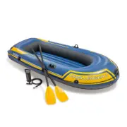 Intex 236cm Challenger 2 People Inflatable/Floating Sports Boat w/Oars/Paddles