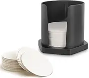 Coffee Filter Holder with 200 Count Paper Filters Compatible with Aeropress XL Espresso Maker Replacement Round Disposable Coffee Filters and Holder Coffee Accessories Pack